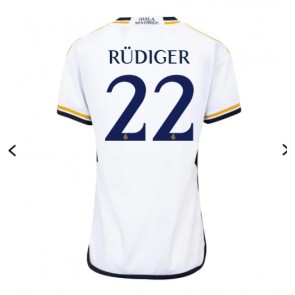 Real Madrid Antonio Rudiger #22 Koszulka Podstawowych Kobiety 2023-24 Krótki Rękaw